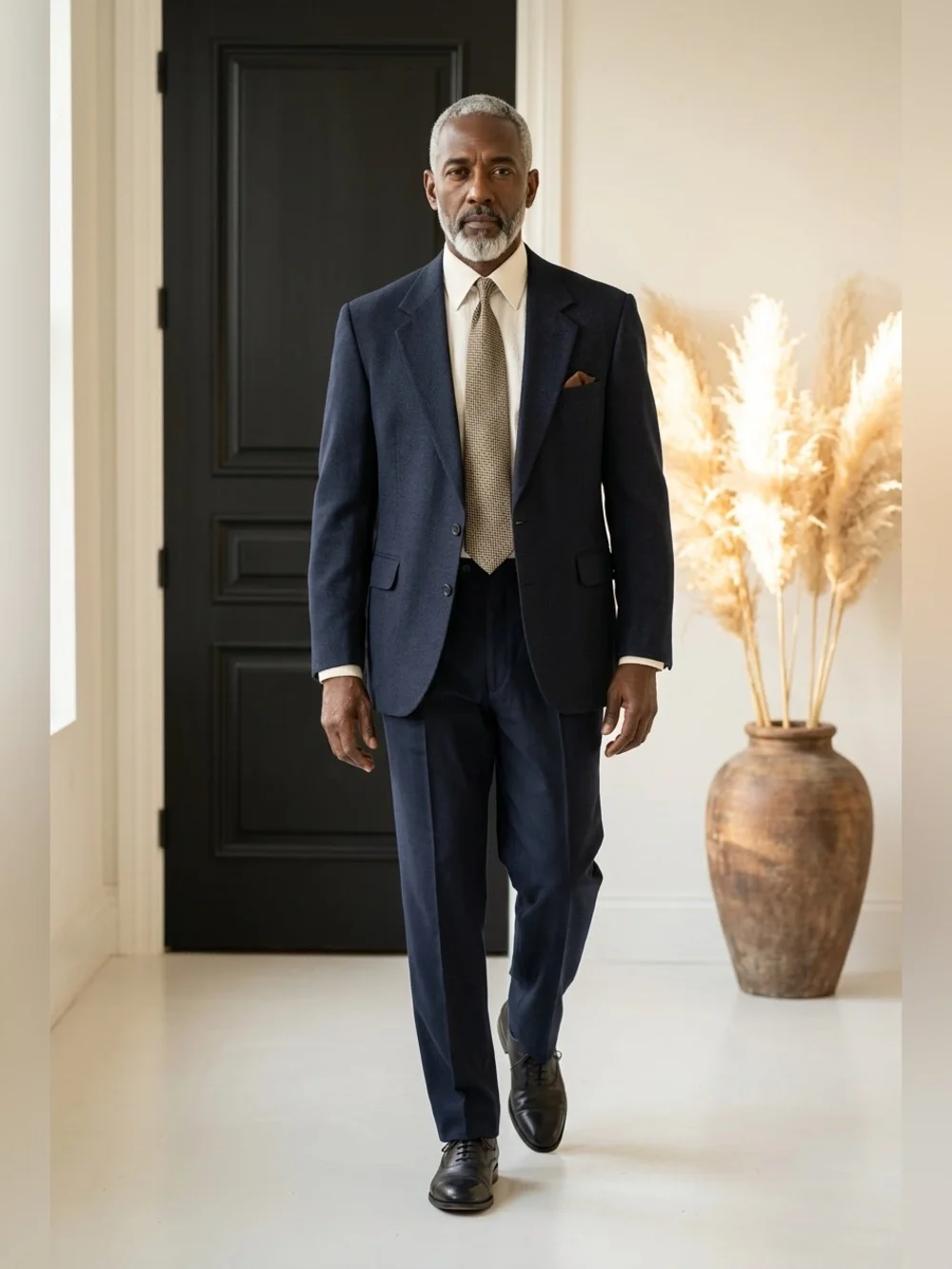 Evan Picone Men's Navy Blue Two-Piece Suit imported Fabrics. ☑️